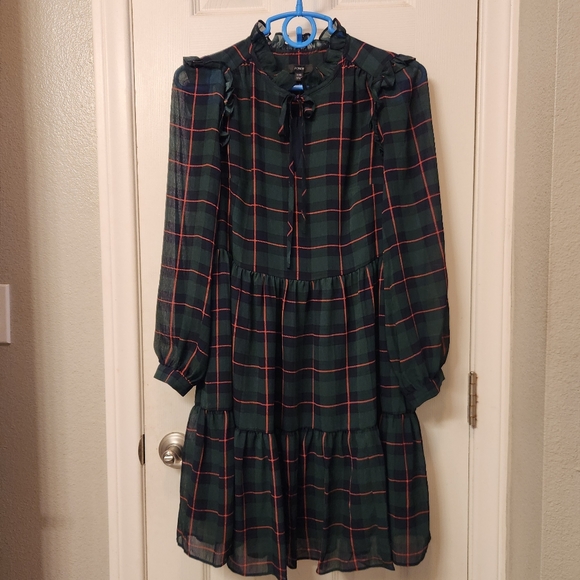 J. Crew tartan dres size xxs - Picture 2 of 8